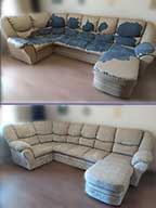 Перетяжка дивана до и после (66 фото)